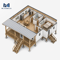 Maison préfabriquée de luxe à 2 chambres en conteneur maritime, bâtiment de bureau moderne, panneaux sandwich isolés, cuisine étanche, fabrication OEM