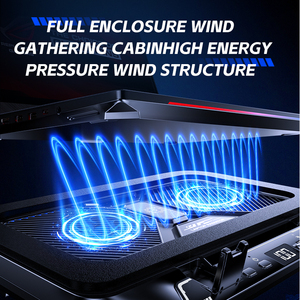 Base de refroidissement pour ordinateur portable avec éclairage d'ambiance coloré, ventilateur RGB 3000 tr/min, idéale pour le gaming - Product Image 3