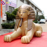 Pyramide gonflable personnalisée, statue égyptienne gonflable, sculpture de dessin animé, modèle de Sphinx gonflable pour la publicité artistique