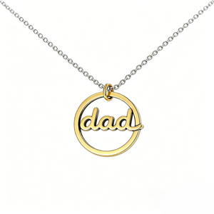 Collana con Ciondolo Personalizzabile <span class=keywords><strong>MAMMA</strong></span> & <span class=keywords><strong>PAPÀ</strong></span> in Acciaio Inossidabile Placcato Oro 18K PVD, Regalo Impermeabile per la Festa del <span class=keywords><strong>Papà</strong></span> - Product Image 2
