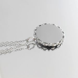 Inspire Jewelry's New Arrival Gold Plated impermeable minimalista personalizado huella digital Vintage moneda Collar para regalo - Product Image 5