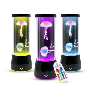 2025 productos novedosos lámpara de medusas que cambia de Color LED Lava luces nocturnas juguetes Jelly Fish Llama luz sensorial lámpara de mesa moderna - Product Image 1