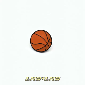 Groothandel gepolijste zinklegering zwart nikkel geplateerde Amerikaanse basketbal jersey pins emaille reversbadge met sterrenspeler textielpin - Product Image 4