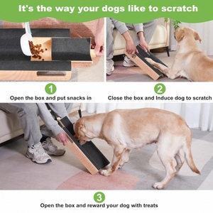Luxury Square Dog <strong>Scratch</strong> <strong>Pad</strong> with Treat Box Durable Board for Nail Care and Comfort Pet Grooming Product - Product Image 6