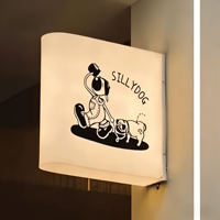 Boîte à lumière LED rectangulaire extérieure en acrylique, en aluminium, haute luminosité, résistante aux intempéries, pour enseignes de devanture de magasin, enseignes publicitaires suspendues