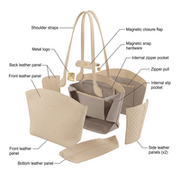 Sac fourre-tout en cuir PU tissé avec logo personnalisé LZ, grande capacité, sac à main pour femme, sac de travail, sac de voyage, sac de plage, Tas Wanita