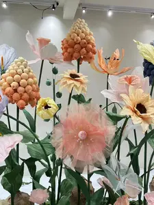 Vv137 su misura grande carta decorazione floreale fiore gigante per decorazione di nozze decorazione commerciale di marca evento vetrina decorazione