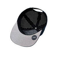 Bas quantité minimale de commande personnalisé de haute qualité 7 panneaux gris clair Hip Hop chapeau trou de découpe laser casquettes de relance