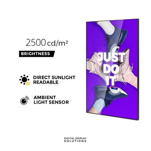 Độ sáng cao 2500nits UHD dọc kỹ thuật số biển trung tâm mua sắm nhà hàng 86 inch phải đối mặt với cửa sổ màn hình <span class=keywords><strong>LCD</strong></span> hiển thị - Product Image 3