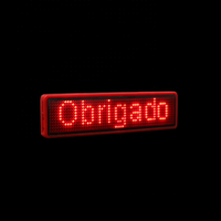 Recarga de desplazamiento, etiquetas de nombre LED para el personal del idioma electrónico
