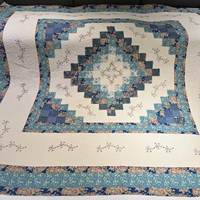 Ensemble de couette et de couvre-lit en coton pur brodé avec motifs floraux/géométriques, couette pour climatisation, drap de lit pour familles