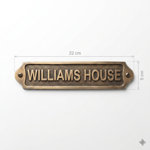 Antique Brass Art Deco Handmade Custom Door <b>Name</b> Plaque Embossed Sign Board Decorative Rectangle Entryway <b>Plate</b> Home Office - Product Image 6