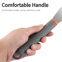 Manjia Long acier inoxydable glaçage boulangerie gâteau pâtisserie spatules 6 "8" 10 "12" poignée en Silicone mélange crème grattoir