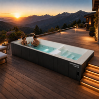 Piscine Conteneur Préfabriquée en Gros, Grande Piscine Rectangulaire Hors Sol, Spa Personnalisé OEM pour Projets et Commandes en Gros