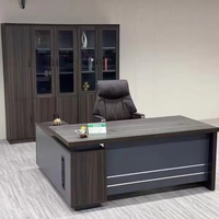 Bureau en forme de L de luxe, vente directe d'usine, moderne et exécutif pour la salle du patron, table de bureau en MDF