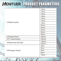 HENITUER S687-42 Ensemble d'outils isolés 42 pièces, haute dureté, multifonctionnel, testé par une tension élevée de 10000V, kit d'outils isolés 42 pièces