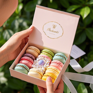Chất Lượng Cao Tùy Chỉnh <span class=keywords><strong>Macaron</strong></span> Hộp Giấy Quà Tặng Sang Trọng Bao Bì Với Chia Tái Chế Được Làm Từ Vật Liệu Tái Chế Cho Sushi - Product Image 6