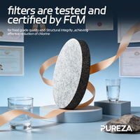 Cartouche de filtre à eau en charbon actif de coque de noix de coco certifiée FCM PUREZA pour pichets CS001 compatible avec les disques B-rita (Pack de 10)