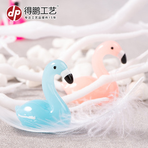 ของตกแต่งเค้กรูปหงส์จิ๋ว ทำจากเรซิ่น สีชมพู ขาว ฟ้า แดงกุหลาบ เหลือง สำหรับตกแต่งวันเกิด - Product Image 4