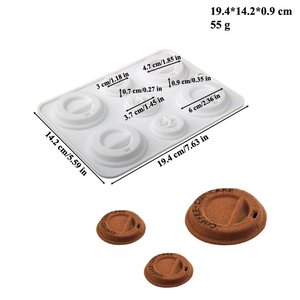 Stampo in Silicone per Tazza di Caffè e <span class=keywords><strong>Torta</strong></span>, Ecologico, Riutilizzabile, per Cioccolato, Mousse, Dessert, Confezione in Sacchetto OPP - Product Image 4