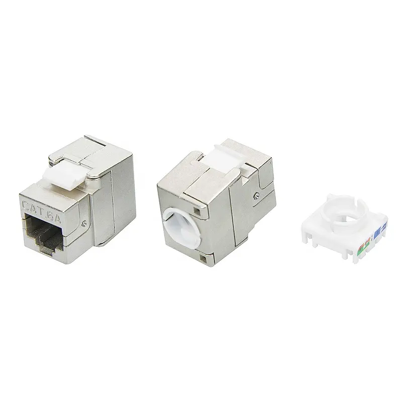 Linkwylan Short Keystone Jack RJ45 modulo Keystone Cat 5e Cat6 Cat6A Keystone Jack schermato Design Toolless connessione senza attrezzi