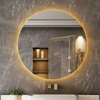 Miroir mural intelligent à écran tactile LED avec éclairage personnalisé, Bluetooth, anti-buée, pour la décoration de la salle de bain