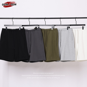 Pantalones Cortos de Forro Polar de 500g con Cordón, Estilo Americano, Casuales, hasta la Rodilla, para Hombre, Diseño Liso - Product Image 2