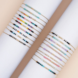 Bracelet en perles ajustable en or pour femmes JC Crystal, petites perles multicolores, bracelet Miyuki, bohème - Product Image 2