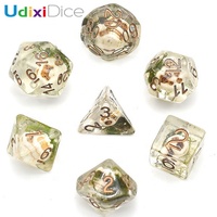 Ensemble de dés en résine Udixi, polyédriques, pour Donjons et Dragons, crâne, RPG, logo personnalisé, cube durable, pour jeux de rôle