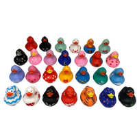 Canard en caoutchouc personnalisé imprimé en masse en PVC de 9 cm, grand format, jouet de bain en forme de canard de 3 pouces pour la baignoire, avec motifs intégrés