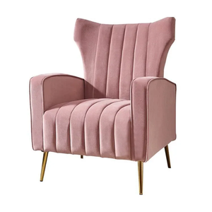 Commercio all'ingrosso comodo cuscino imbottito nordico poltrona di velluto accento poltrona di velluto - Product Image 1