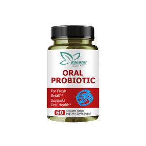 Tabletas masticables de probióticos orales, <span class=keywords><strong>6</strong></span> cepas de probióticos, suplemento compatible con el aliento fresco para la salud bucal, probiótico oral de apoyo - Product Image 1