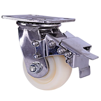 Roulettes fixes robustes en nylon de 5 pouces - Roues industrielles en polyamide