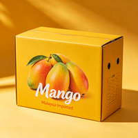Boîte d'emballage pour mangues personnalisée, imprimée, imperméable, en carton ondulé haute résistance, pour l'expédition de fruits