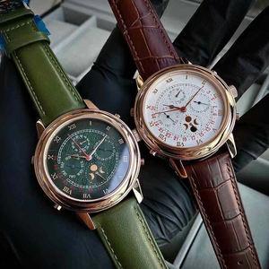 Mouvement entièrement mécanique de qualité supérieure. Le dos de la montre est orné d'un design gravé double face pour les montres-bracelets pour hommes - Product Image 3