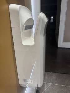 TETCH Sèche-mains électrique à capteur automatique en plastique ABS haute vitesse mains dans la lame double face Sèche-mains à jet pour toilettes commerciales - Product Image 4