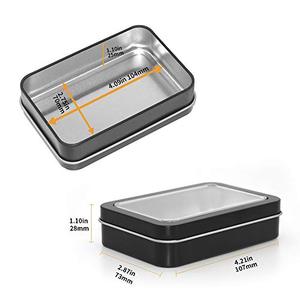 Caja de Metal Plateada Negra en Stock, Envases de Regalo Personalizados con Inserto de Espuma - Product Image 3