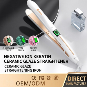 Cedcer Piastra e Arricciacapelli 2-in-1, Ioni Negativi, Ceramica con Cheratina, Piastre Flottanti 3D, 19 Impostazioni di Temperatura - Product Image 1