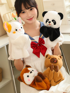 Serie creativa de animales, juguetes de peluche de boxeo, marioneta de mano interactiva Súper suave, muñeco de gato y perro, regalos de <span class=keywords><strong>cumpleaños</strong></span> para niños de dibujos animados - Product Image 6