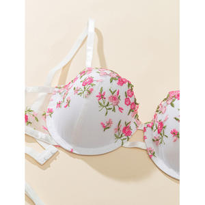 Igh20084 Hoge Kwaliteit Verdikking Verzamelde Push-Up Lingerie Borduurwerk Kant Vrouwen Sexy Lingerie Lady Bh Slips Ondergoed Sets - Product Image 4