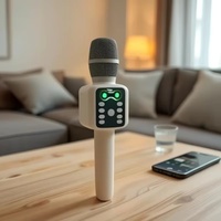 Micro et haut-parleur karaoké Bluetooth 5W 2-en-1 sans fil portable avec écho, connexion au téléphone et chant instantané, idéal pour le divertissement à domicile