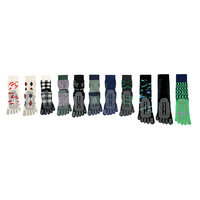 Chaussettes de sport professionnelles antidérapantes pour femme, à cinq doigts, mi-mollet, pour Pilates et Yoga, personnalisées OEM, avec grip