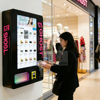 Distributeur automatique de vente au détail de 32 pouces avec écran tactile automatique, mini distributeur automatique en acier pour articles de vente au détail avec systèmes de paiement par carte de crédit et pièces de monnaie