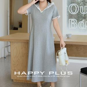 เดรสทรงเอไลน์มีฮู้ดผ้าลูกไม้ Runqi เอวธรรมชาติ สีพื้น เรียบง่าย สวมใส่สบาย สำหรับผู้หญิงไซส์พลัส - Product Image 5