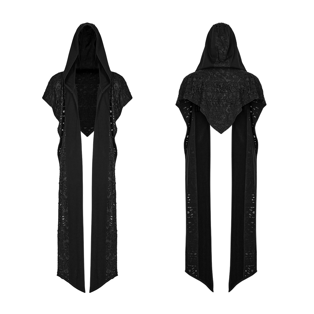 Punk Rave Men's Accessories Original Design Winter Knit Black Long