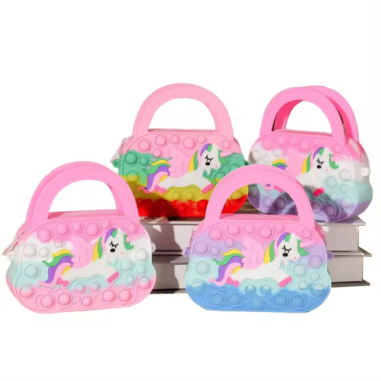Wekuw Popit-armbandenset, 20 stuks pop-armbanden, It siliconen, anti-stress armband, kinderen, regenboog, plopper, speelgoed, pop-bubble fidget-armband, speelgoed voor kinderen en volwassenen