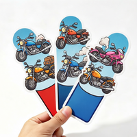 Paquete de Pegatinas Laminadas Brillantes y Mate, Resistentes, con Impresión de Logotipo Personalizado, Troqueladas, Resistentes a los Rayos UV y al Agua