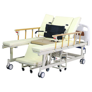 Wheelchair Nursing <b>Bed</b> Split Design <b>For</b> Elderly Hospital Use With Adjustable <b>Backrest</b> And Wheels - Product Image 4