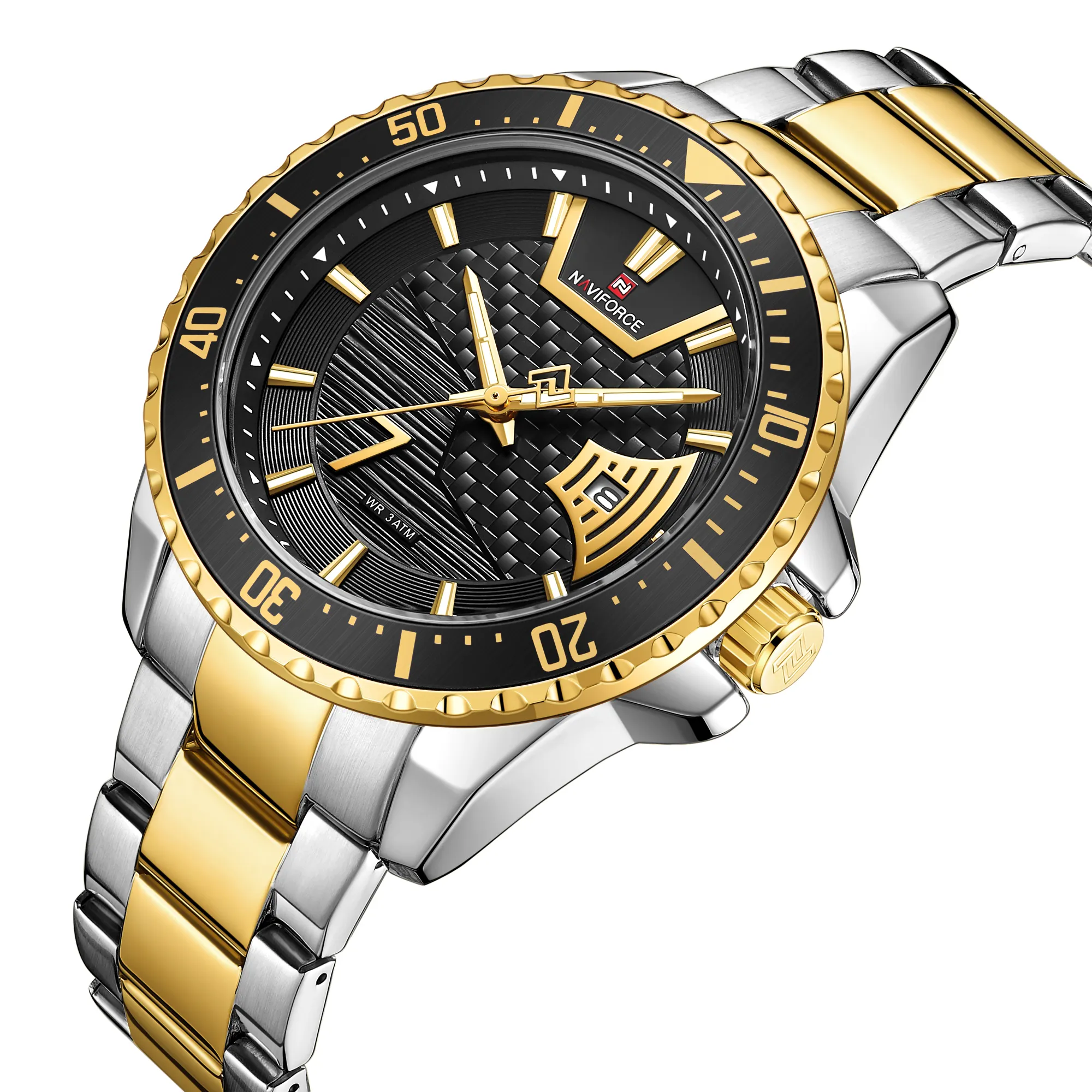 NF9191 2022 Trend Men Luxury Quartz Date Waterproof Stainless Steel strap Luminous Calendar watch for Men