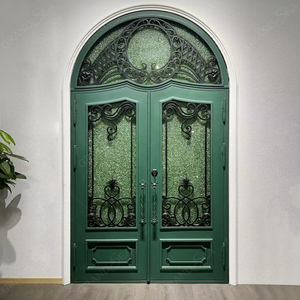 Grandsea高品质定制锻铁门豪华室外主双安全门住宅花园门Puertas - Product Image 2